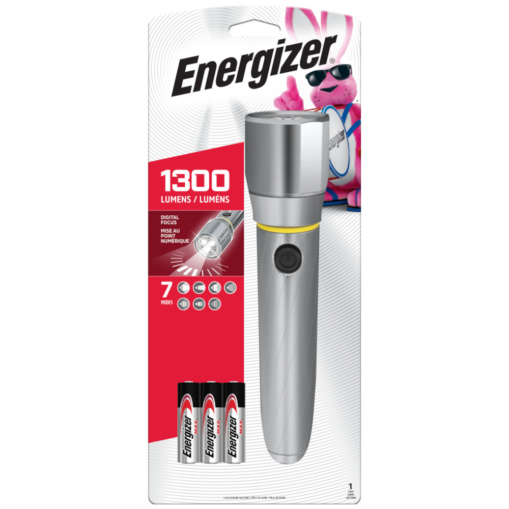 Energizer® Vision HD 6AA Performance Metal Light with Digital Focus