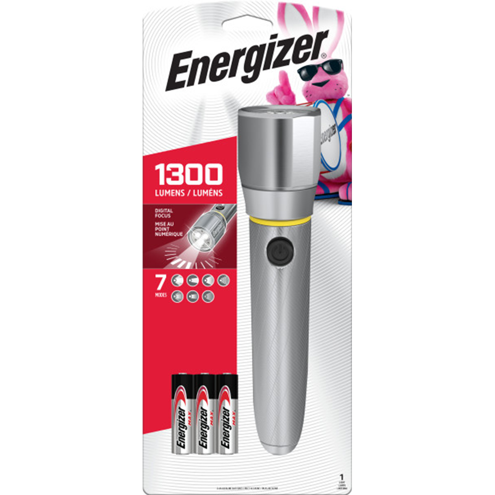 Energizer Vision HD Extra Performance Metal Flashlight with Digital Focus