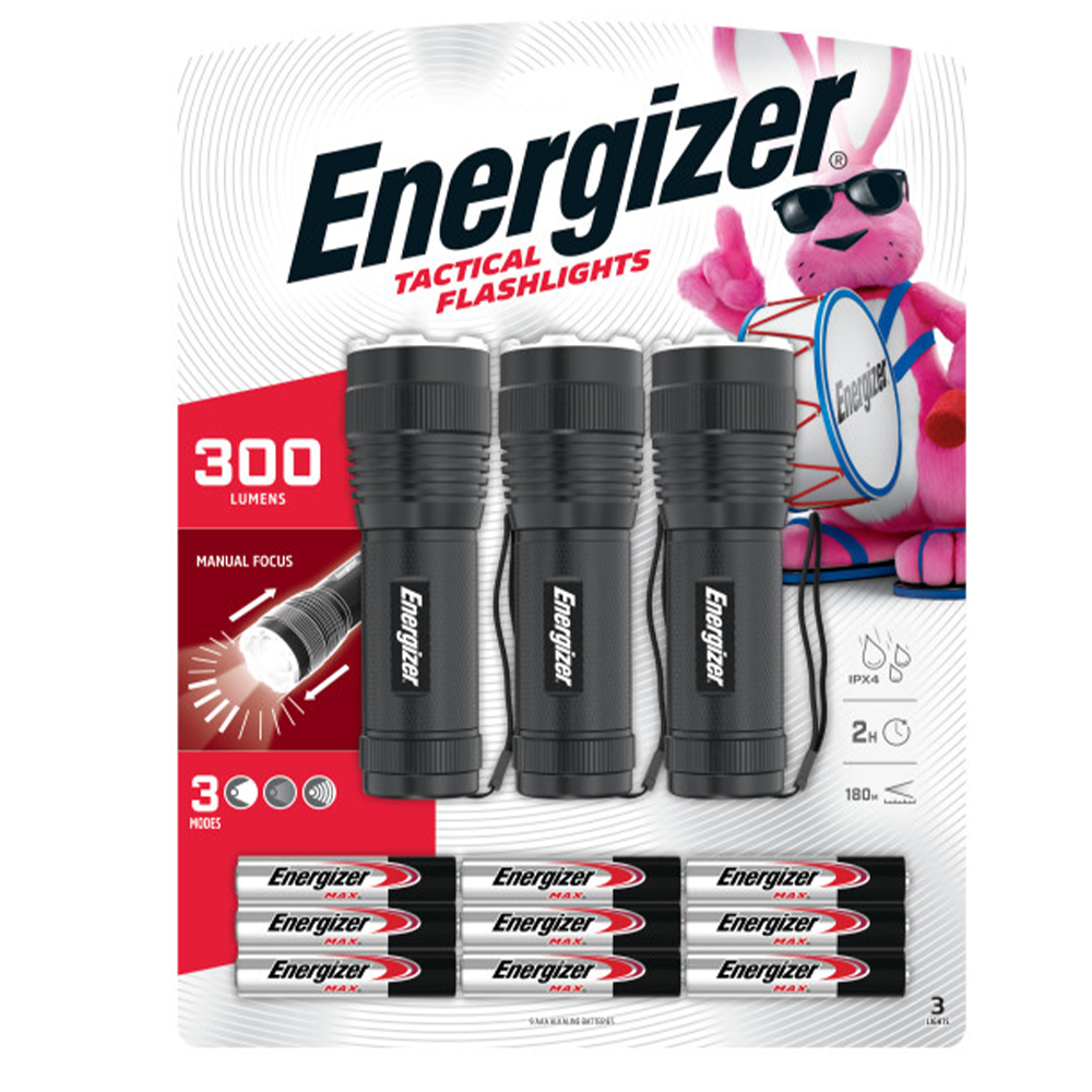 Energizer Metal Tactical Flashlight 3 Pack