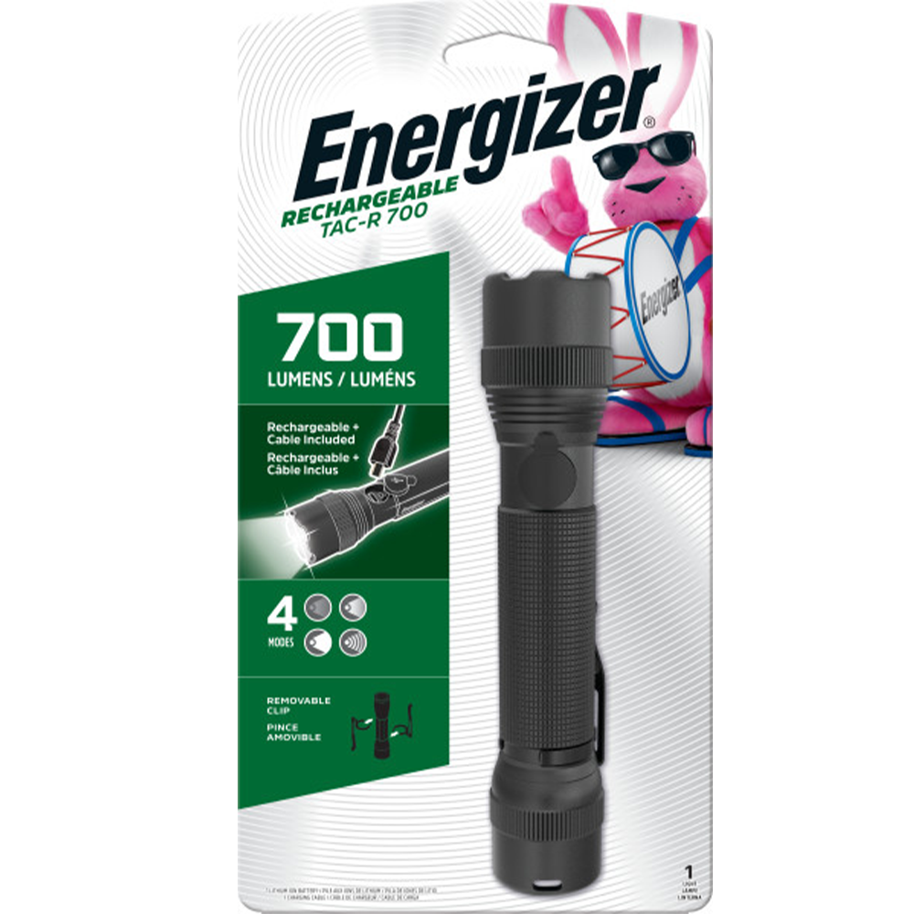 Energizer Rechargeable Tactical Flashlight, TacR700