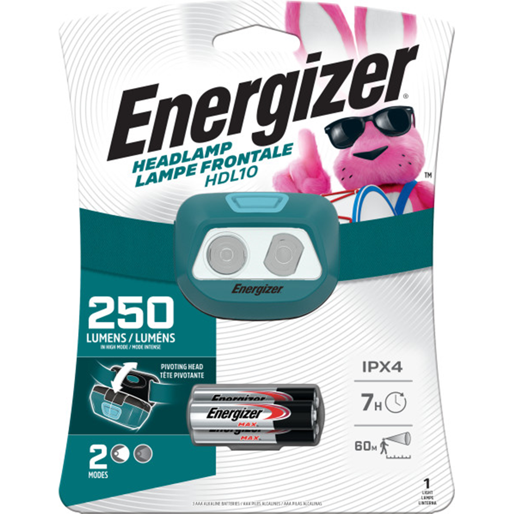 Energizer HDL10 LED Headlamp, 250 Lumen