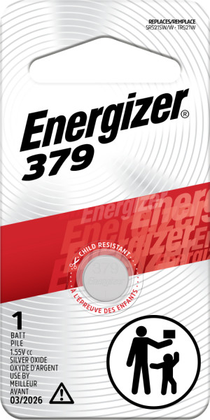 Energizer 379 Silver Oxide Button Battery, 1 Pack