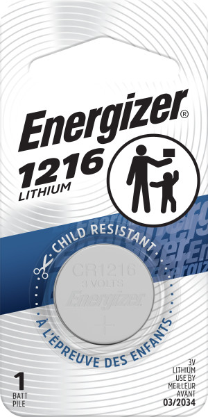 Energizer 1216 Lithium Coin Battery, 1 Pack