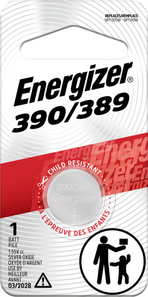 Energizer 389 Silver Oxide Button Battery, 1 Pack