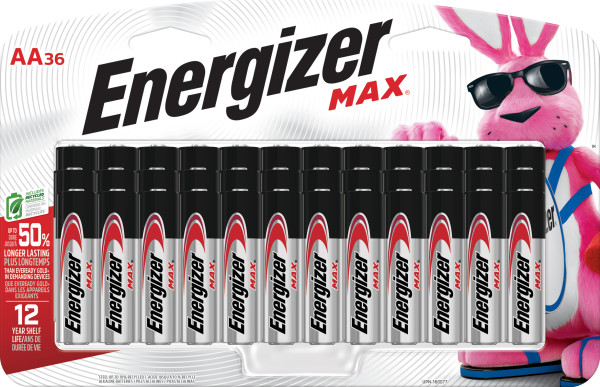 Energizer MAX AA Batteries (36 Pack), Double A Alkaline Batteries