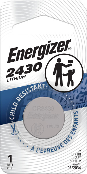 Energizer 2430 Lithium Coin Battery, 1 Pack