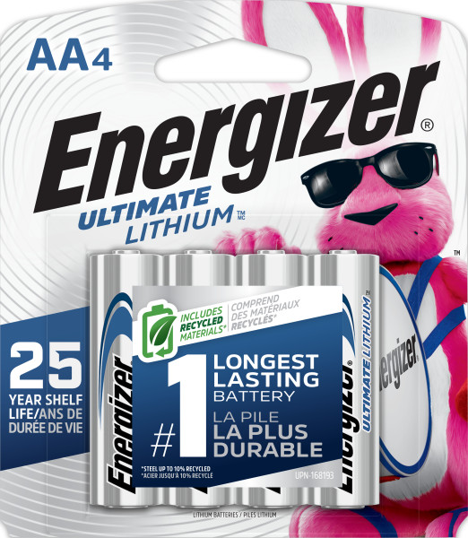 Energizer Ultimate Lithium AA Batteries, 1.5V Lithium Double A Batteries
