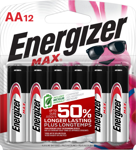 Energizer MAX AA Batteries (12 Pack), Double A Alkaline Batteries