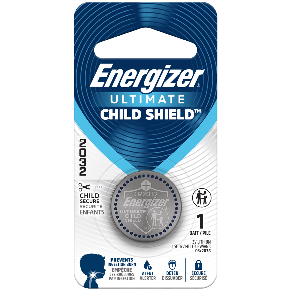 Energizer Ultimate Child Shield 2032 Coin Lithium Batteries