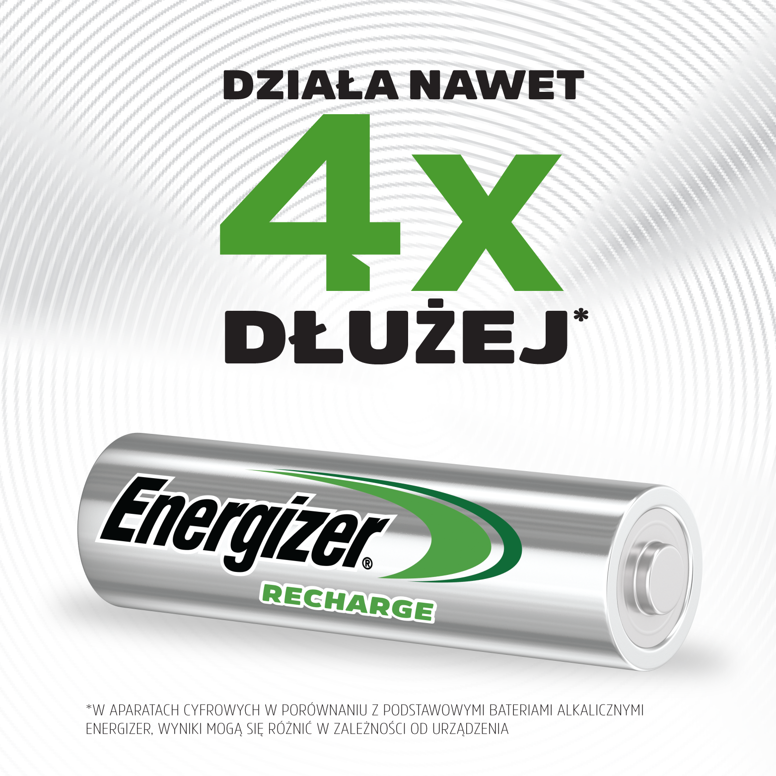 Energizer Recharge 4X Longer