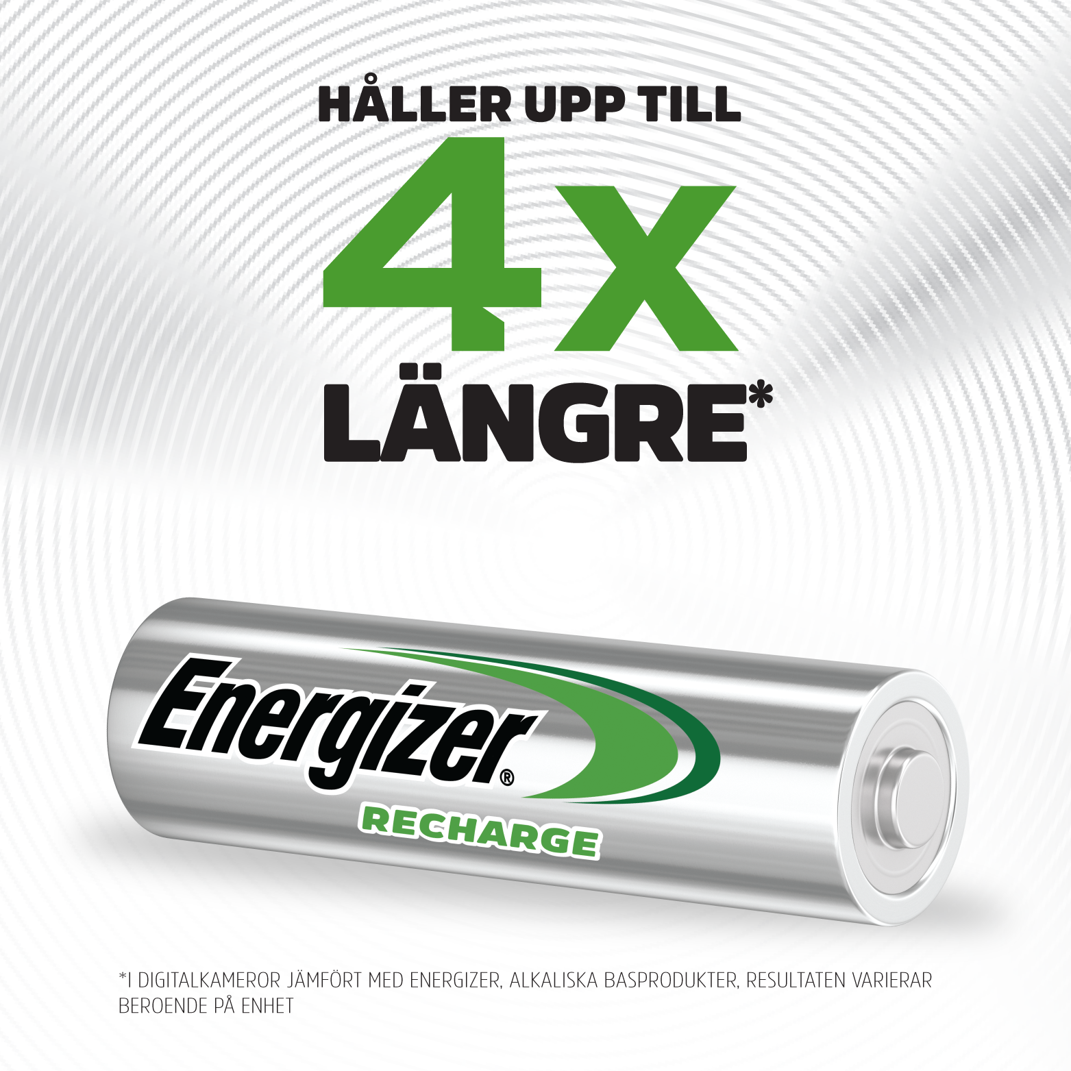 Energizer Recharge 4X Longer
