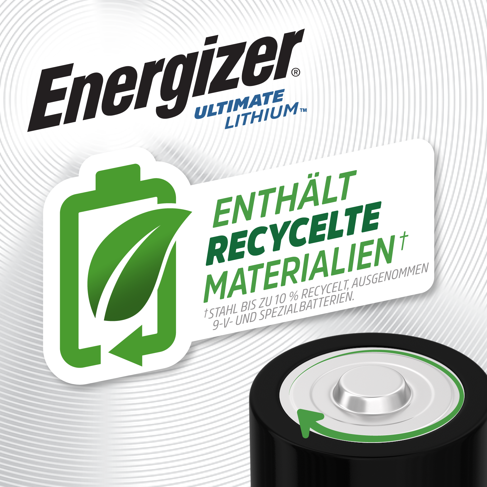 Energizer Ultimate Lithium Includes Recycled Materials