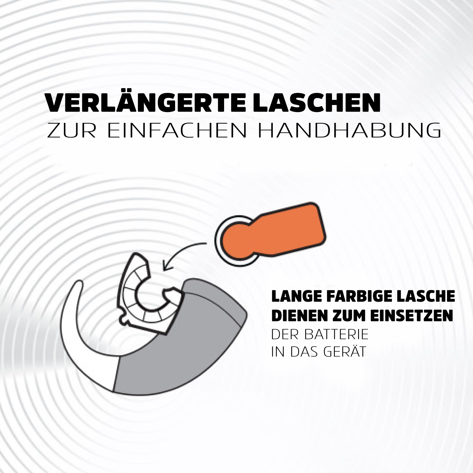 Hearing aid extend tabs