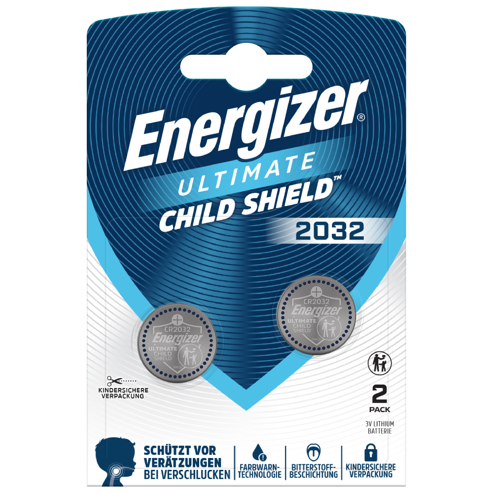 ENERGIZER® ULTIMATE CHILD SHIELD BATTERIES – CR2032