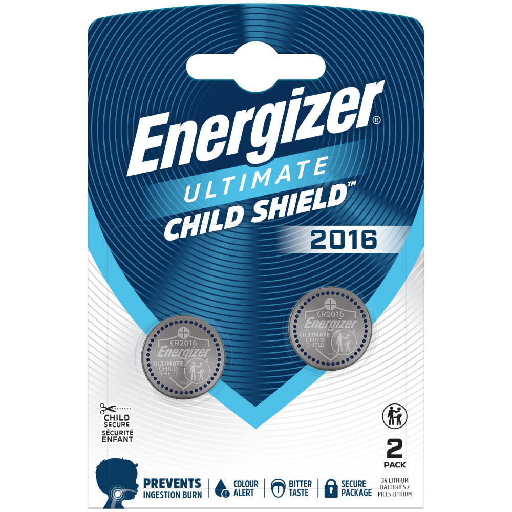ENERGIZER® ULTIMATE CHILD SHIELD BATTERIES – CR2016