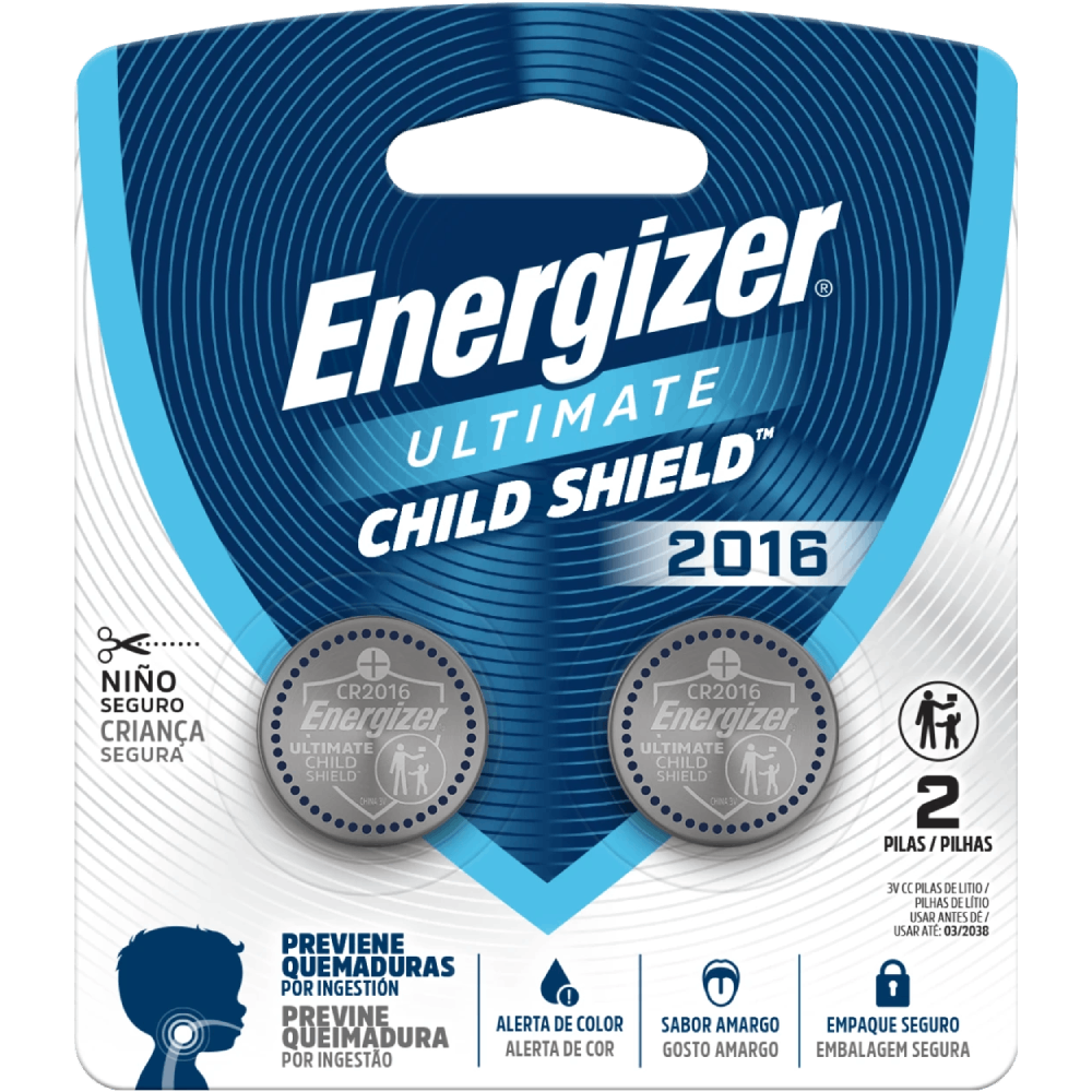 ENERGIZER® ULTIMATE CHILD SHIELD BATTERIES – CR2016
