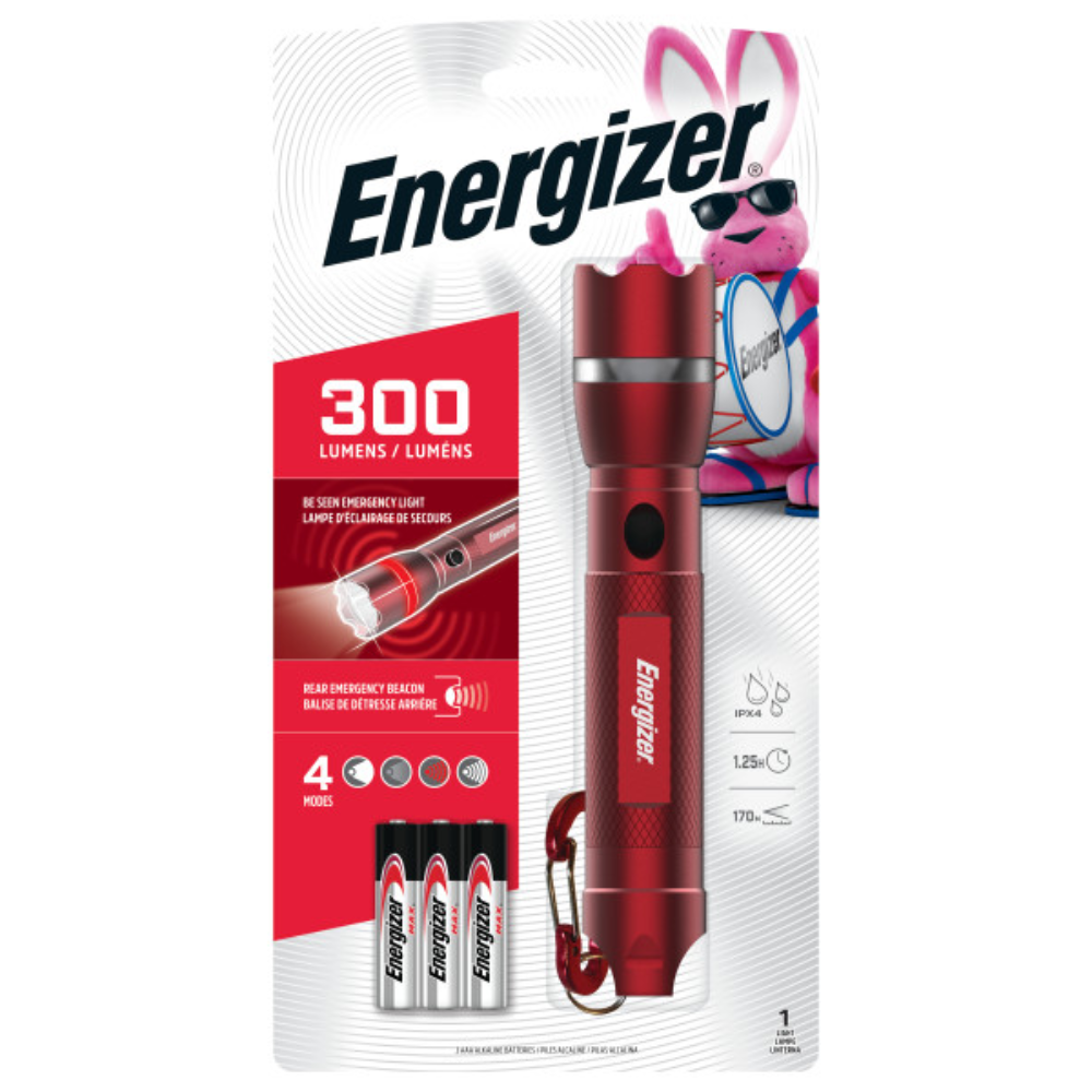 Energizer LED Flashlight, 300 Lumen, IPX4 Water Resistant