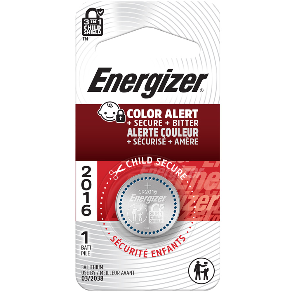Energizer 2016 Batteries (1 Pack), 3V Lithium Coin Batteries
