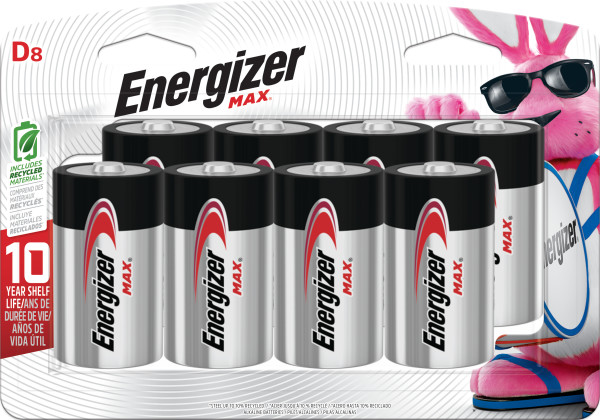 Energizer MAX D Batteries (8 Pack), D Cell Alkaline Batteries
