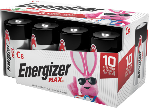 Energizer MAX C Batteries (8 Pack), C Cell Alkaline Batteries