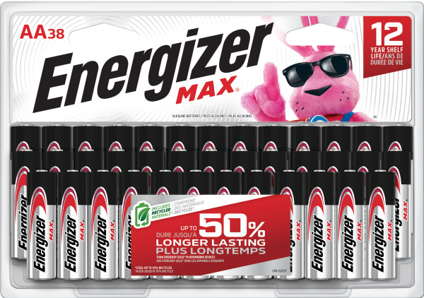 Energizer MAX AA Batteries (38 Pack), Double A Alkaline Batteries
