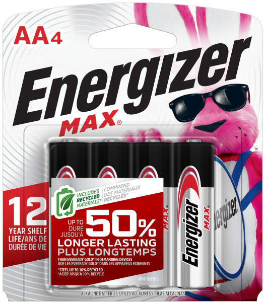 Energizer MAX AA Batteries (4 Pack), Double A Alkaline Batteries