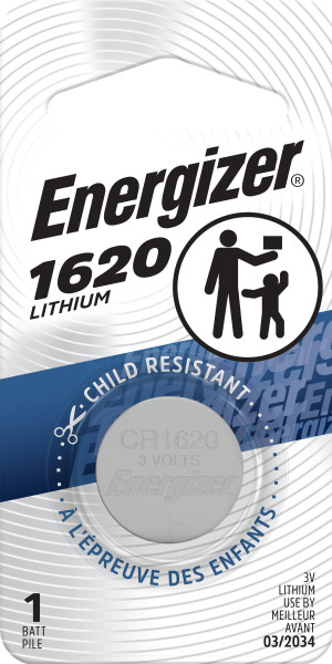 Energizer 1620 Lithium Coin Battery, 1 Pack