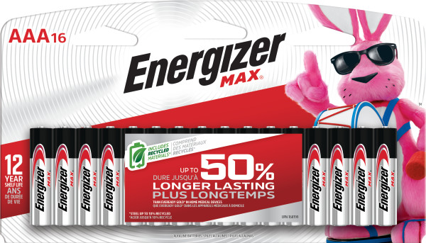 Energizer MAX AAA Batteries (16 Pack), Triple A Alkaline Batteries