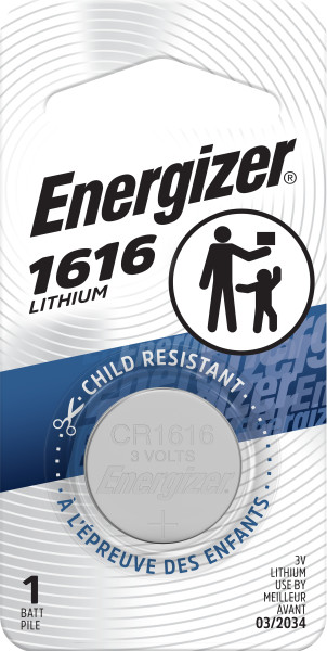 Energizer 1616 Lithium Coin Battery, 1 Pack