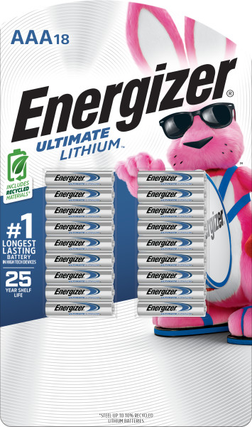 Energizer Ultimate Lithium AAA Batteries (18 Pack), Lithium Triple A Batteries