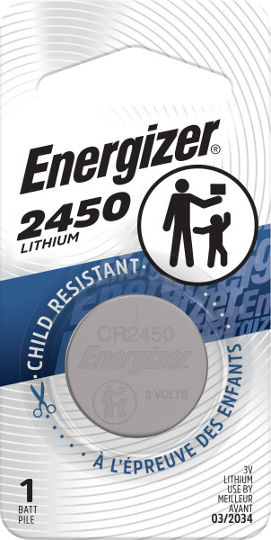 Energizer 2450 Lithium Coin Battery, 1 Pack