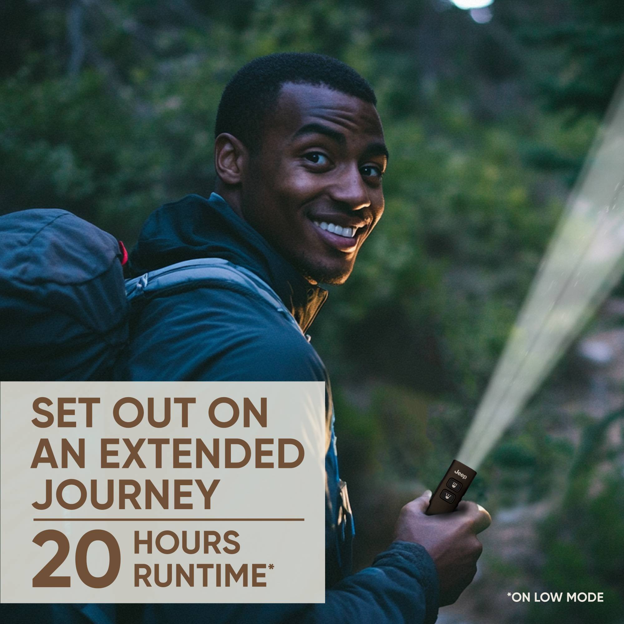 Jeep Sleek Metal Flashlight