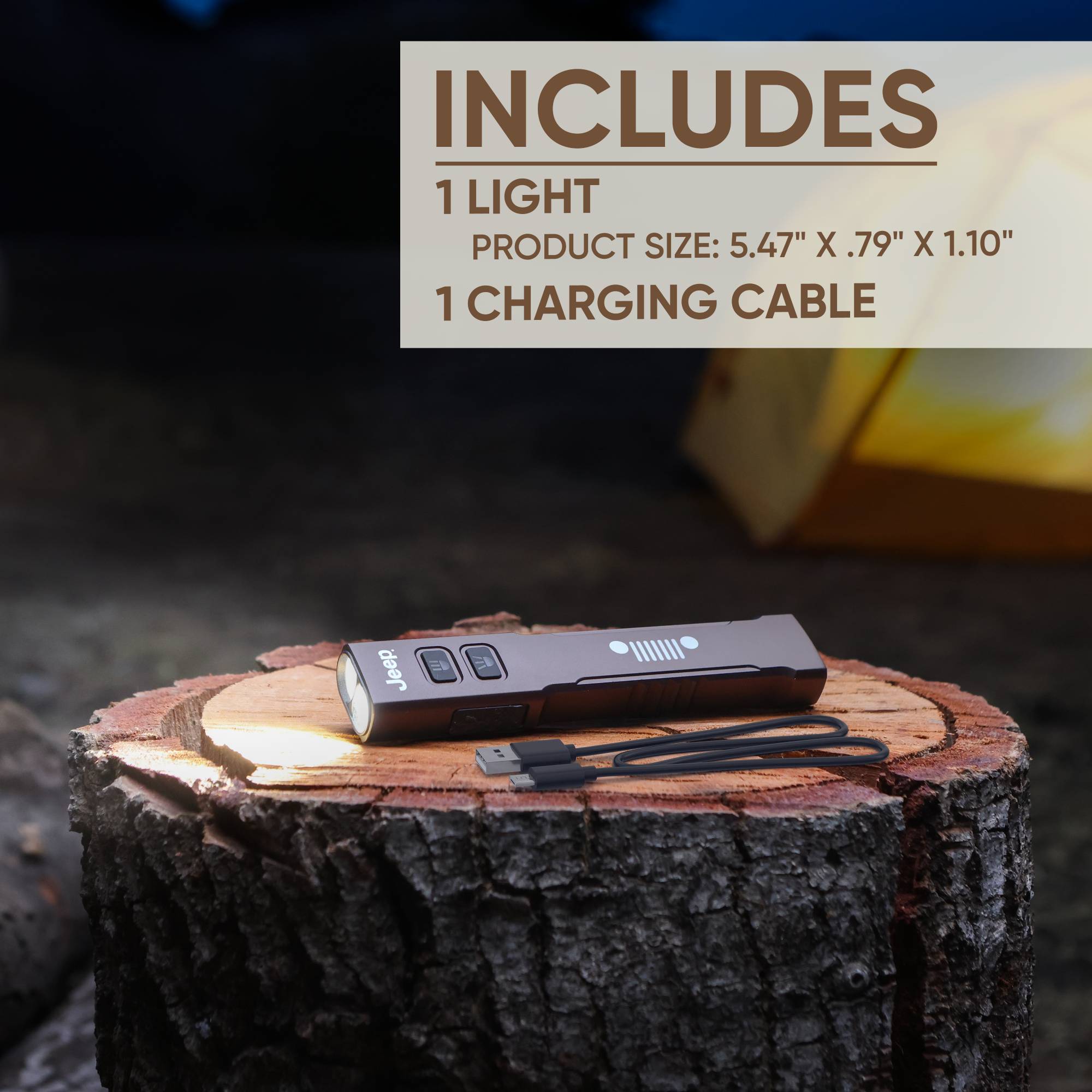 Jeep Sleek Metal Flashlight