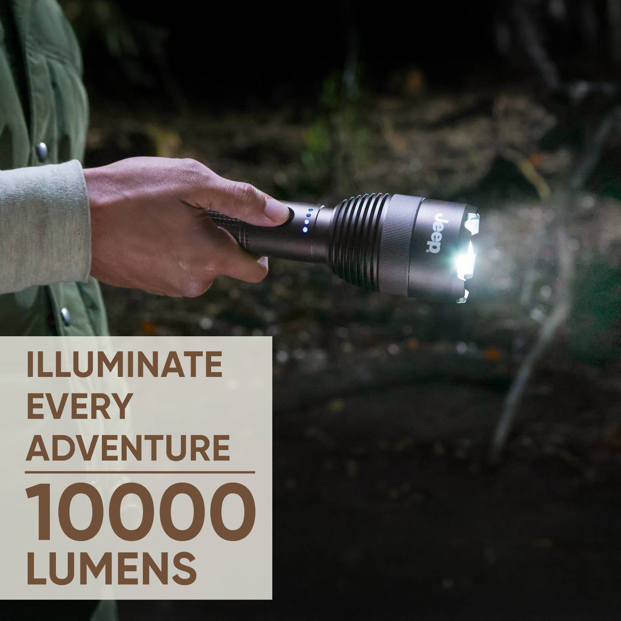 Jeep High Lumen Metal Flashlight