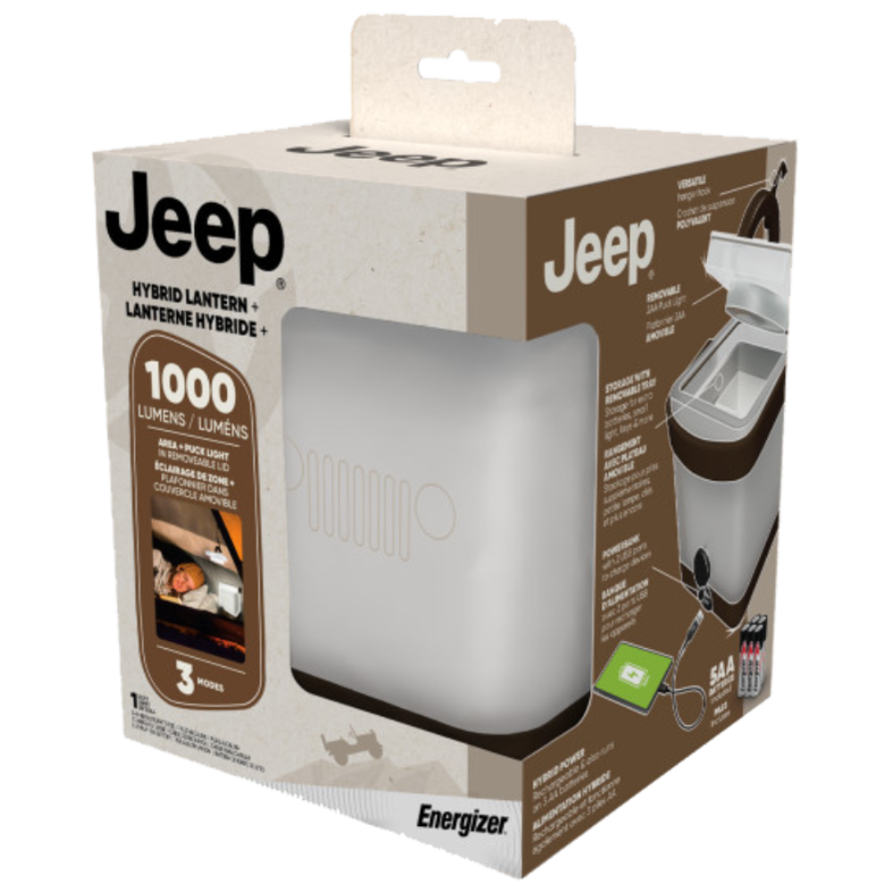 Jeep Rechargeable LED Lantern, 1000 Lumens