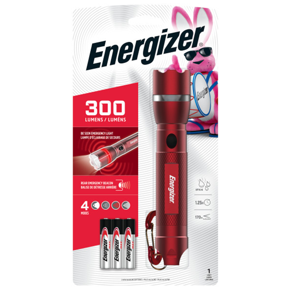 Energizer LED Flashlight, 300 Lumen, IPX4 Water Resistant