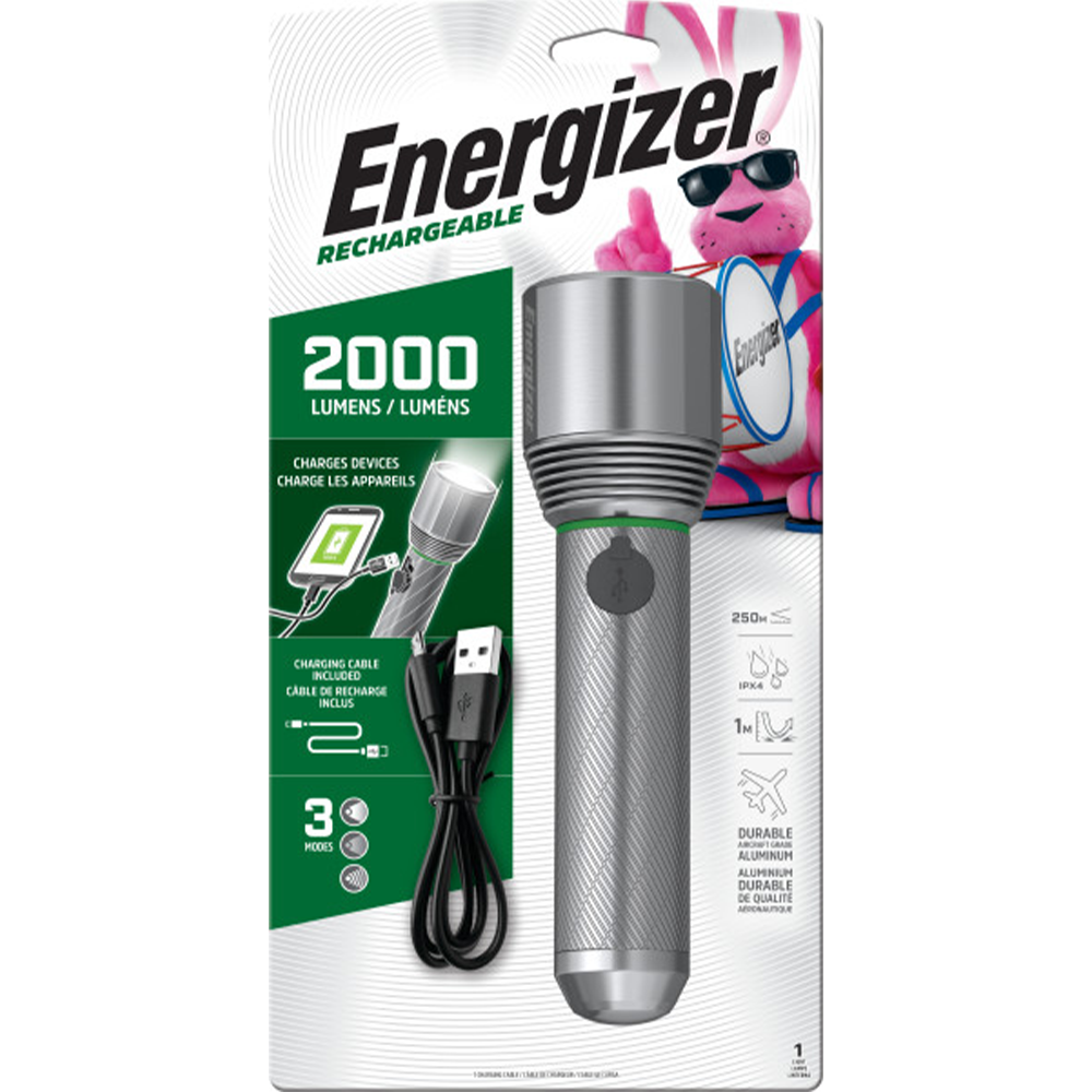 Energizer Rechargeable LED Flashlight, 2000 Lumen,